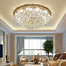 2020 preço de fábrica redondo design luxo decorativo hotel restaurante ouro grande cristal moderno led luz de teto
